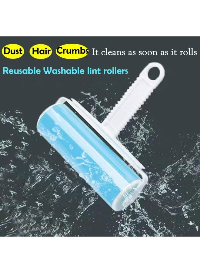3 Pack Washable Reusable Lint Roller, Portable Travel Sticky Dog Cat Hair Remover Cleaner with Cover Include Medium and Mini Size for Clothes, Pet Hairs, Carseats - Image 4